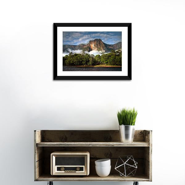 Angel Falls In Morning Light Canvas Wall Art-5 Horizontal-Gallery Wrap-22" x 12"-Tiaracle