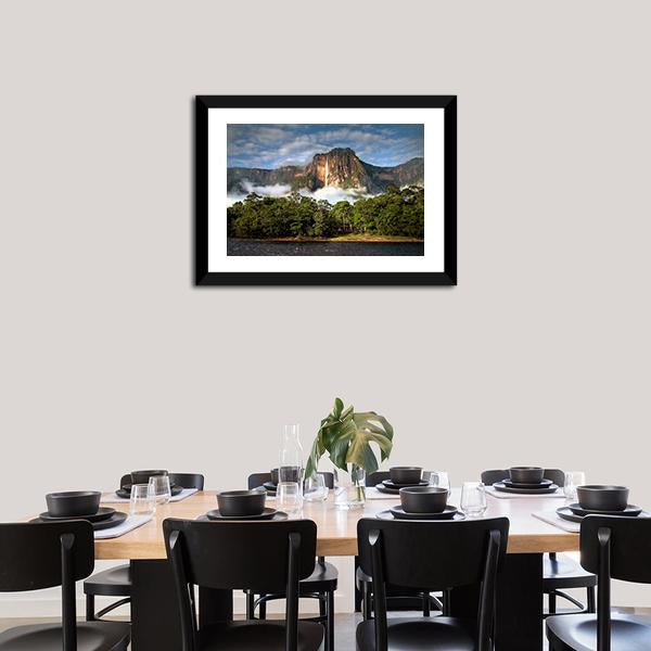 Angel Falls In Morning Light Canvas Wall Art-5 Horizontal-Gallery Wrap-22" x 12"-Tiaracle