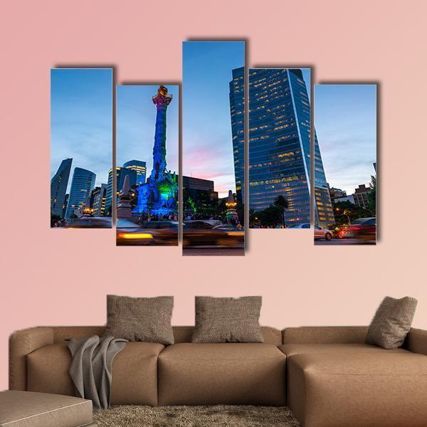 Angel Of Independence Mexico Canvas Wall Art-5 Pop-Gallery Wrap-47" x 32"-Tiaracle