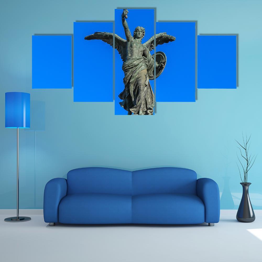 Angel On Guard Rome Canvas Wall Art-5 Star-Gallery Wrap-62" x 32"-Tiaracle