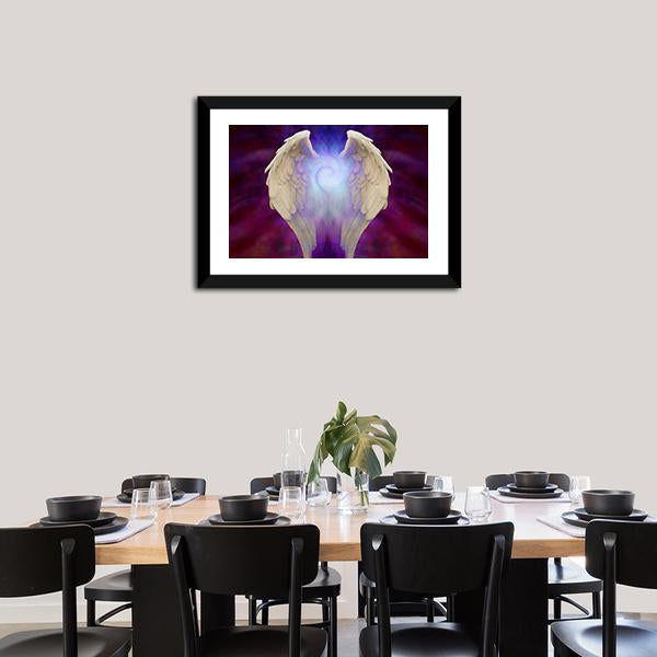 Angel Wings Canvas Wall Art-5 Horizontal-Gallery Wrap-22" x 12"-Tiaracle