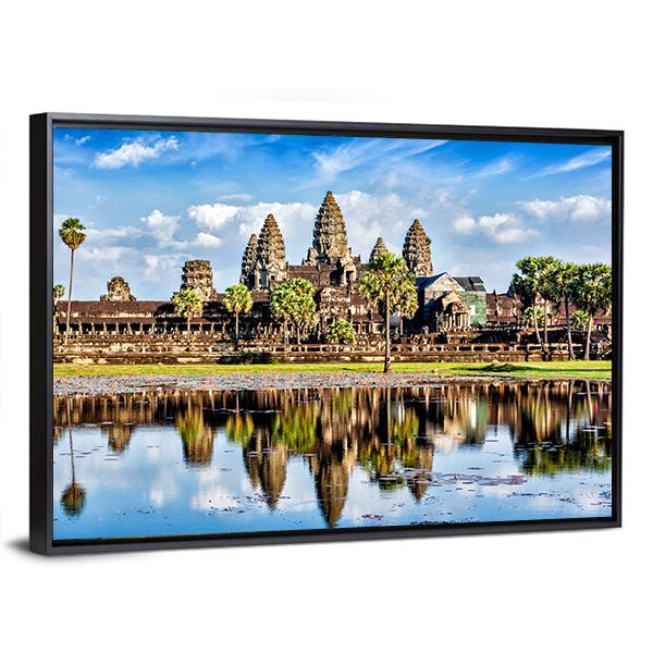 Angkor Wat Temple Canvas Wall Art-3 Horizontal-Gallery Wrap-25" x 16"-Tiaracle