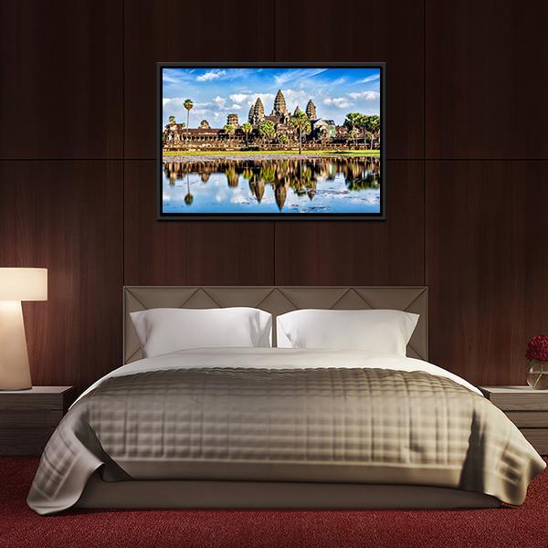 Angkor Wat Temple Canvas Wall Art-3 Horizontal-Gallery Wrap-25" x 16"-Tiaracle