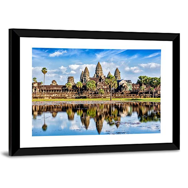 Angkor Wat Temple Canvas Wall Art-3 Horizontal-Gallery Wrap-25" x 16"-Tiaracle