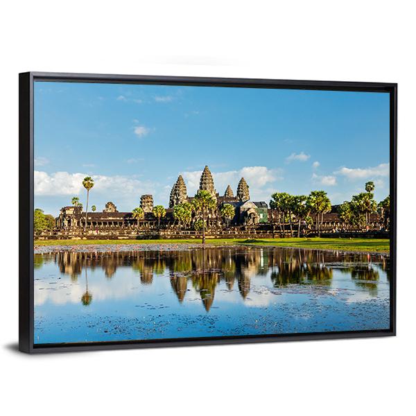 Angkor Wat Temple Panoramic Canvas Wall Art-1 Piece-36" x 12"-Tiaracle