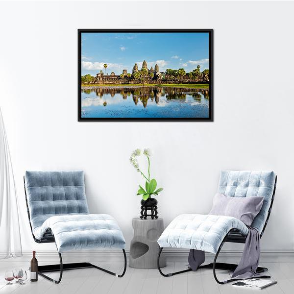 Angkor Wat Temple Panoramic Canvas Wall Art-1 Piece-36" x 12"-Tiaracle
