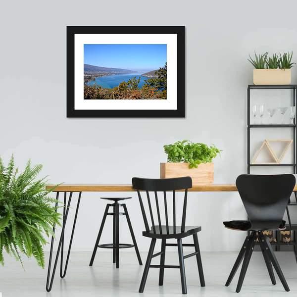 Annecy Lake Canvas Wall Art-3 Horizontal-Gallery Wrap-25" x 16"-Tiaracle