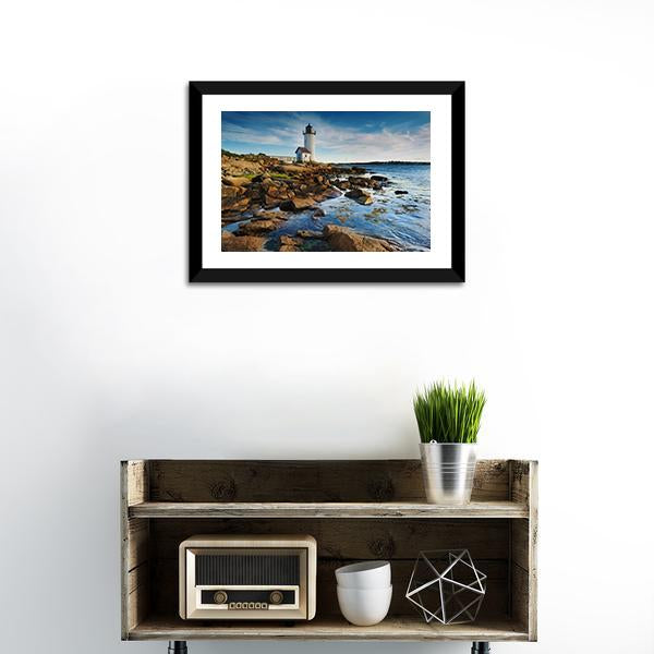 Annisquam Lighthouse Massachusetts Canvas Wall Art-1 Piece-Framed Print-20" x 16"-Tiaracle