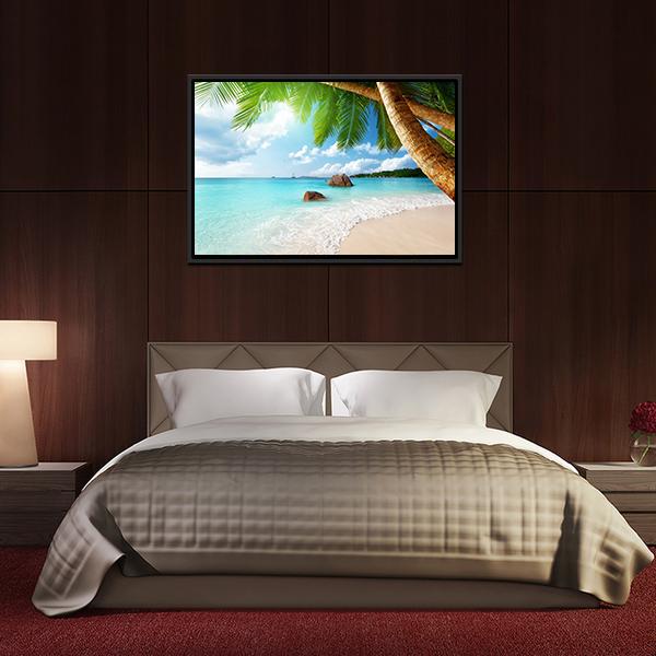 Anse Lazio Beach Seychelles Canvas Wall Art-5 Horizontal-Gallery Wrap-22" x 12"-Tiaracle