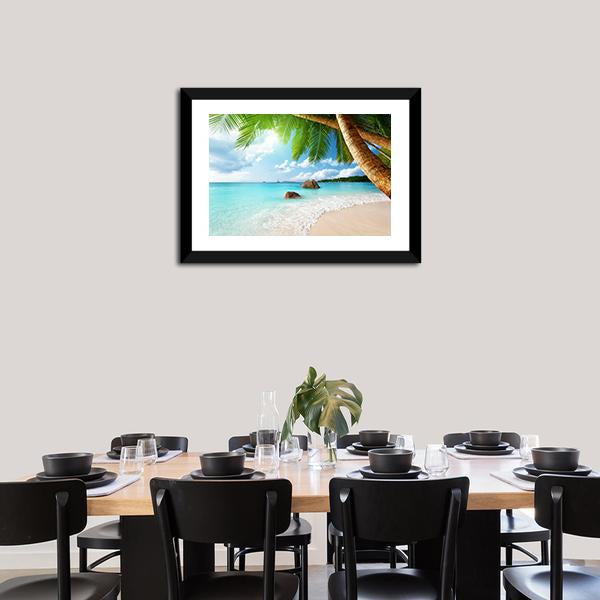 Anse Lazio Beach Seychelles Canvas Wall Art-5 Horizontal-Gallery Wrap-22" x 12"-Tiaracle