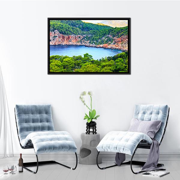 Antalya Sea Landscape Canvas Wall Art-5 Horizontal-Gallery Wrap-22" x 12"-Tiaracle
