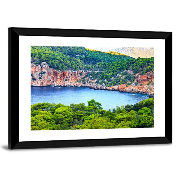Antalya Sea Landscape Canvas Wall Art-5 Horizontal-Gallery Wrap-22" x 12"-Tiaracle