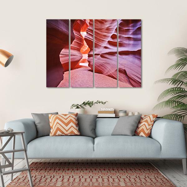 Antelope Canyon USA Canvas Wall Art-4 Horizontal-Gallery Wrap-34" x 24"-Tiaracle