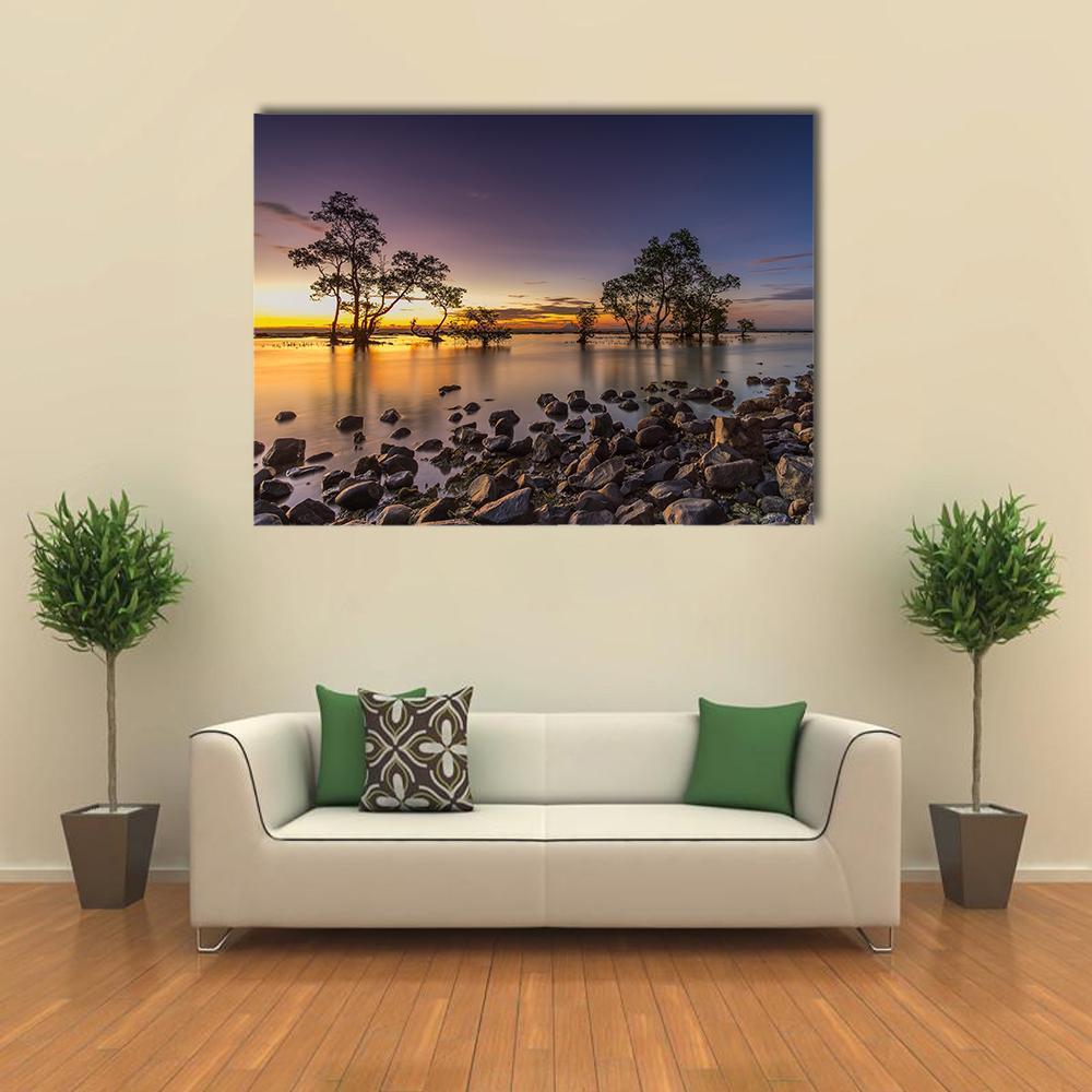 Anyer Laguna Beach Canvas Wall Art-1 Piece-Gallery Wrap-48" x 32"-Tiaracle