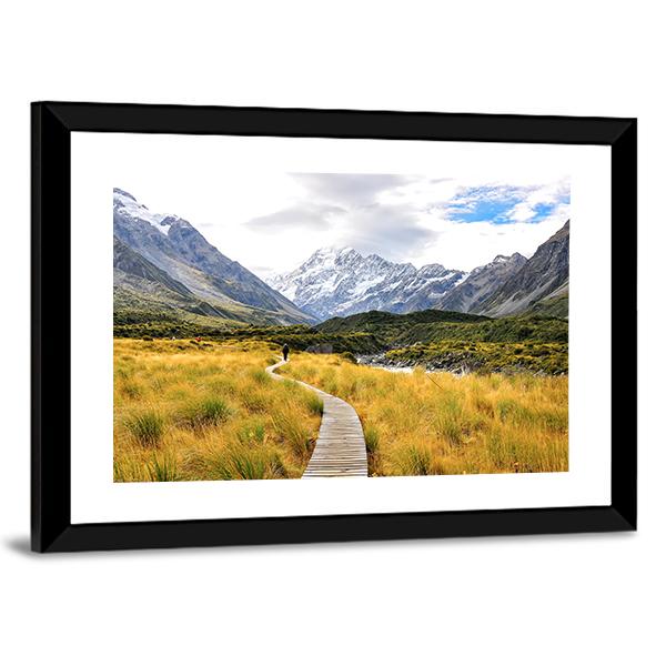 Aoraki Mount Cook National Park Canvas Wall Art-3 Horizontal-Gallery Wrap-25" x 16"-Tiaracle