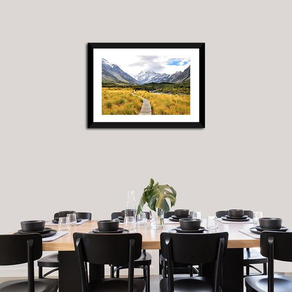 Aoraki Mount Cook National Park Canvas Wall Art-3 Horizontal-Gallery Wrap-25" x 16"-Tiaracle