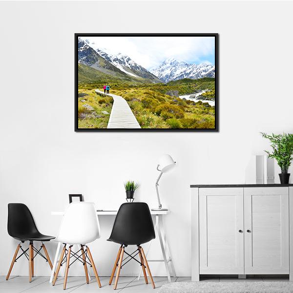 Aoraki Mount Cook National Park Canvas Wall Art-3 Horizontal-Gallery Wrap-25" x 16"-Tiaracle