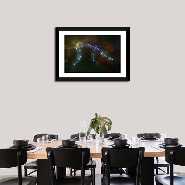 Aquarius Constellation Canvas Wall Art-5 Horizontal-Gallery Wrap-22" x 12"-Tiaracle