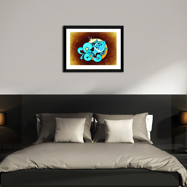 Aquarius Horoscope Canvas Wall Art-5 Horizontal-Gallery Wrap-22" x 12"-Tiaracle