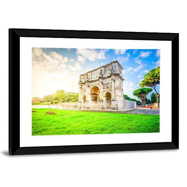 Arch Of Constantine Canvas Wall Art-3 Horizontal-Gallery Wrap-25" x 16"-Tiaracle
