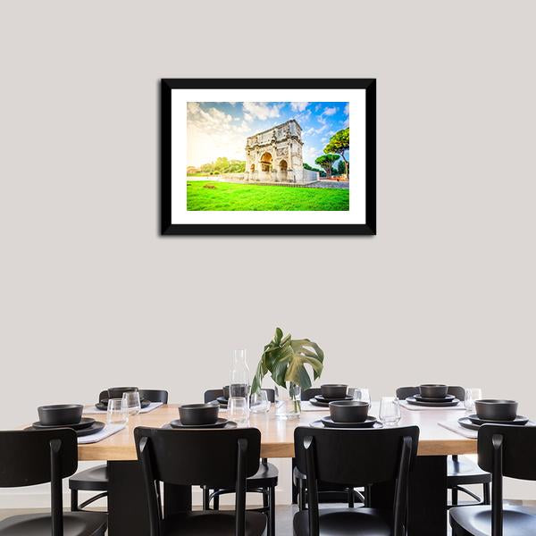 Arch Of Constantine Canvas Wall Art-3 Horizontal-Gallery Wrap-25" x 16"-Tiaracle
