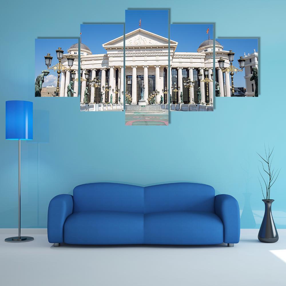 Eye Bridge In Skopje Canvas Wall Art-5 Star-Gallery Wrap-62" x 32"-Tiaracle