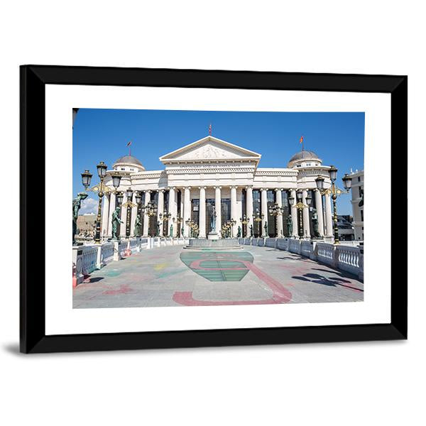 Eye Bridge In Skopje Canvas Wall Art-3 Horizontal-Gallery Wrap-25" x 16"-Tiaracle