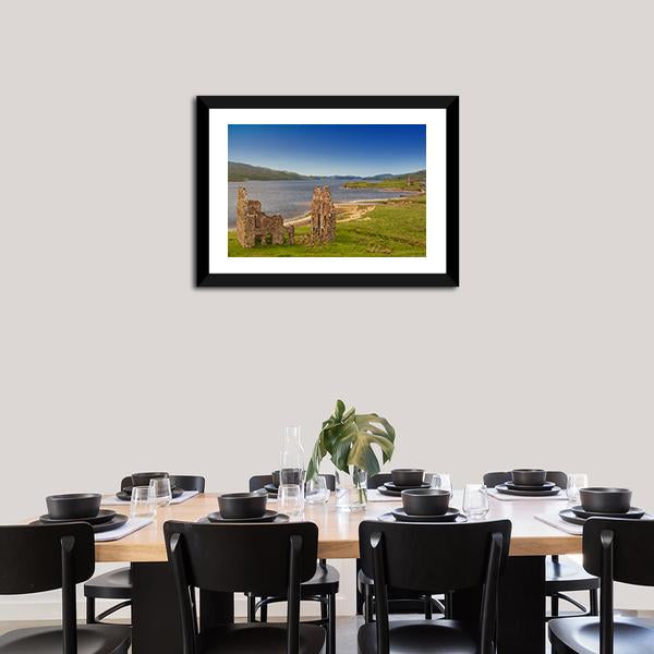 Ardvreck Castle Panoramic Canvas Wall Art-1 Piece-36" x 12"-Tiaracle