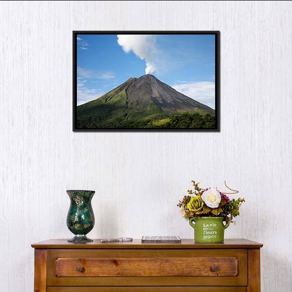Arenal Volcano Costa Rica Vertical Canvas Wall Art-3 Vertical-Gallery Wrap-12" x 25"-Tiaracle