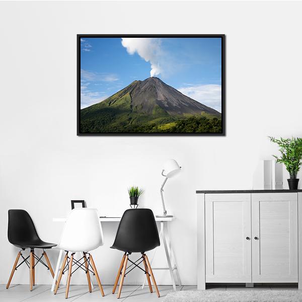Arenal Volcano Costa Rica Vertical Canvas Wall Art-3 Vertical-Gallery Wrap-12" x 25"-Tiaracle