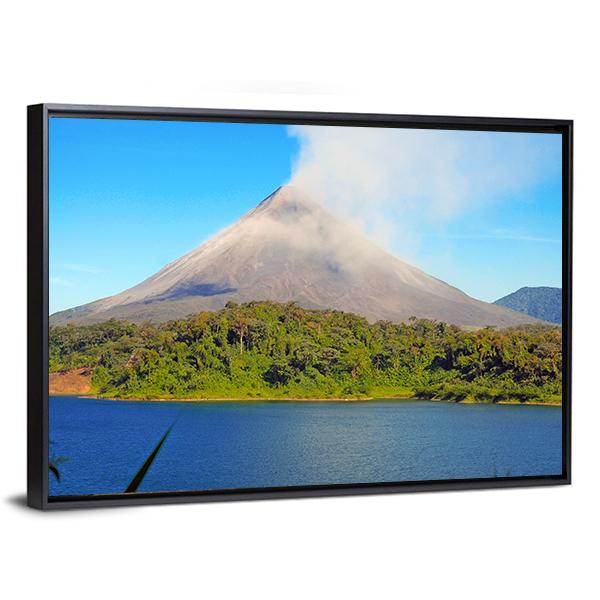 Arenal Volcano In Costa Rica Canvas Wall Art-5 Horizontal-Gallery Wrap-22" x 12"-Tiaracle
