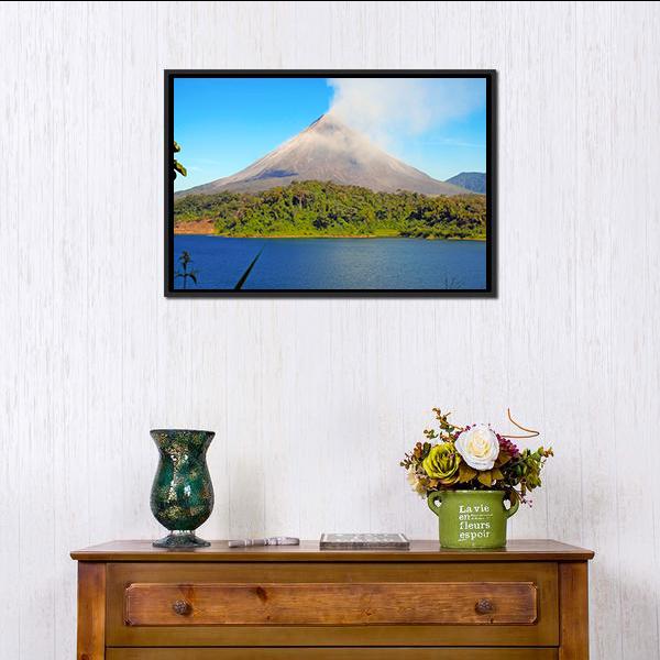Arenal Volcano In Costa Rica Canvas Wall Art-5 Horizontal-Gallery Wrap-22" x 12"-Tiaracle
