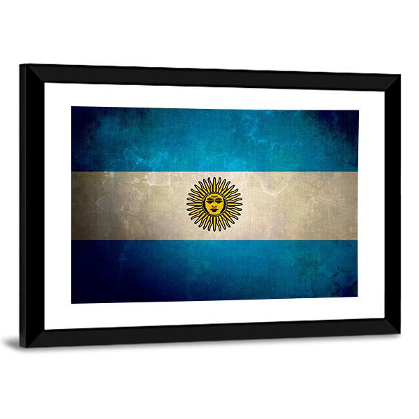 Argentina Flag Grunge Texture Canvas Wall Art-5 Horizontal-Gallery Wrap-22" x 12"-Tiaracle