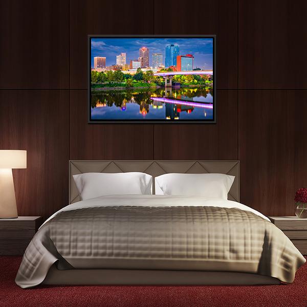 Arkansas Skyline Canvas Wall Art-3 Horizontal-Gallery Wrap-25" x 16"-Tiaracle