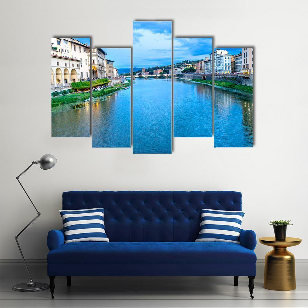 Ponte Alle Grazie Canvas Wall Art-5 Pop-Gallery Wrap-47" x 32"-Tiaracle