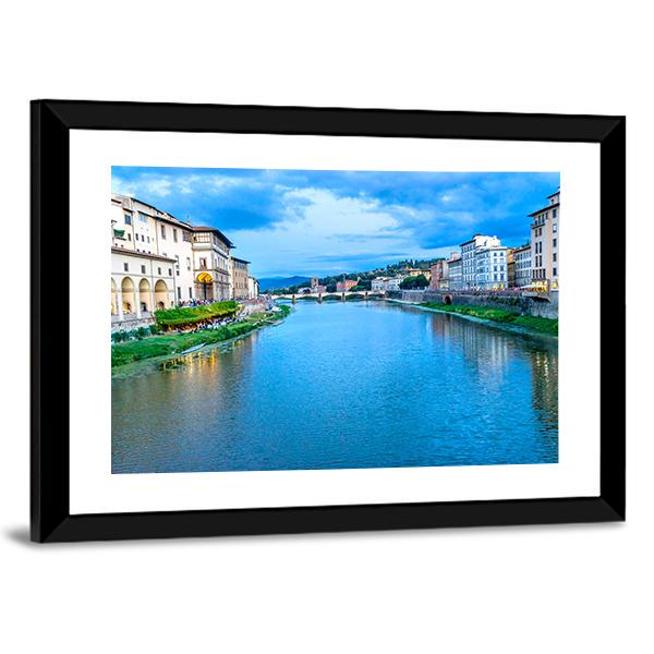 Ponte Alle Grazie Canvas Wall Art-3 Horizontal-Gallery Wrap-25" x 16"-Tiaracle
