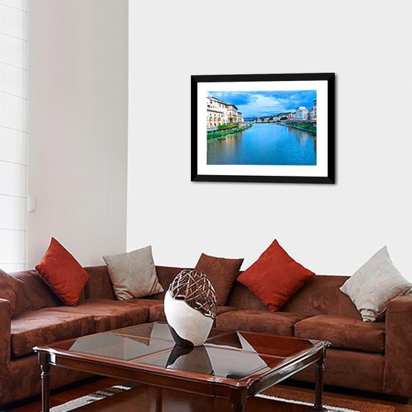 Ponte Alle Grazie Canvas Wall Art-3 Horizontal-Gallery Wrap-25" x 16"-Tiaracle