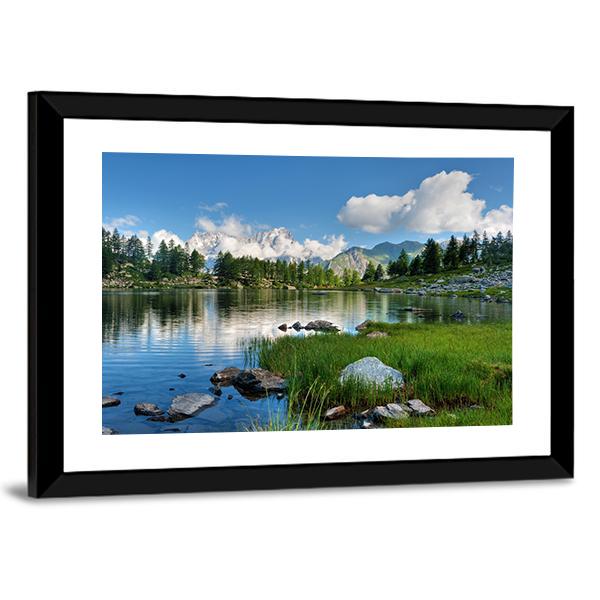 Arpy Lake Italy Canvas Wall Art-3 Horizontal-Gallery Wrap-25" x 16"-Tiaracle