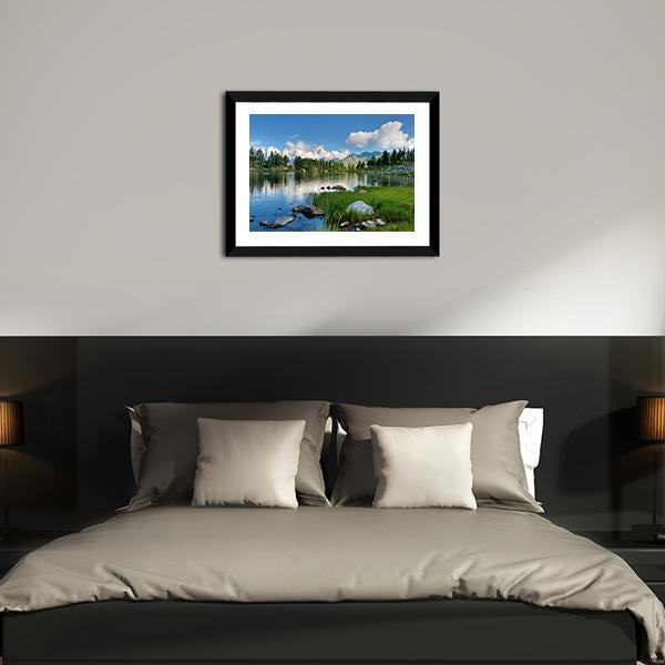 Arpy Lake Italy Canvas Wall Art-3 Horizontal-Gallery Wrap-25" x 16"-Tiaracle
