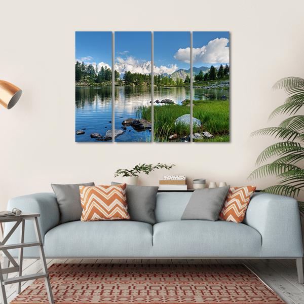 Arpy Lake Italy Canvas Wall Art-5 Horizontal-Gallery Wrap-22" x 12"-Tiaracle