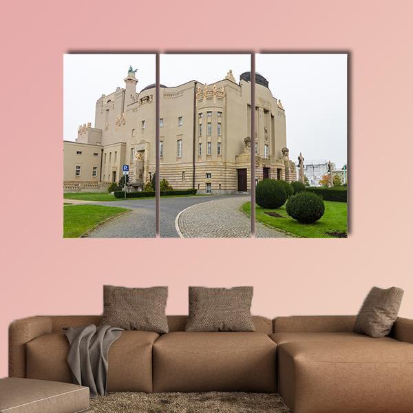 Nouveau Facade Of State Theater Canvas Wall Art-3 Horizontal-Gallery Wrap-25" x 16"-Tiaracle