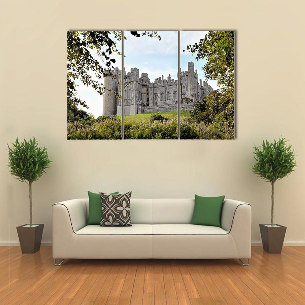 Arundel Castle Canvas Wall Art-3 Horizontal-Gallery Wrap-37" x 24"-Tiaracle
