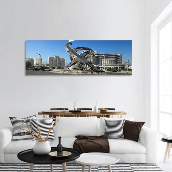 Ashgabat Turkmenistan Panoramic Canvas Wall Art-1 Piece-36" x 12"-Tiaracle