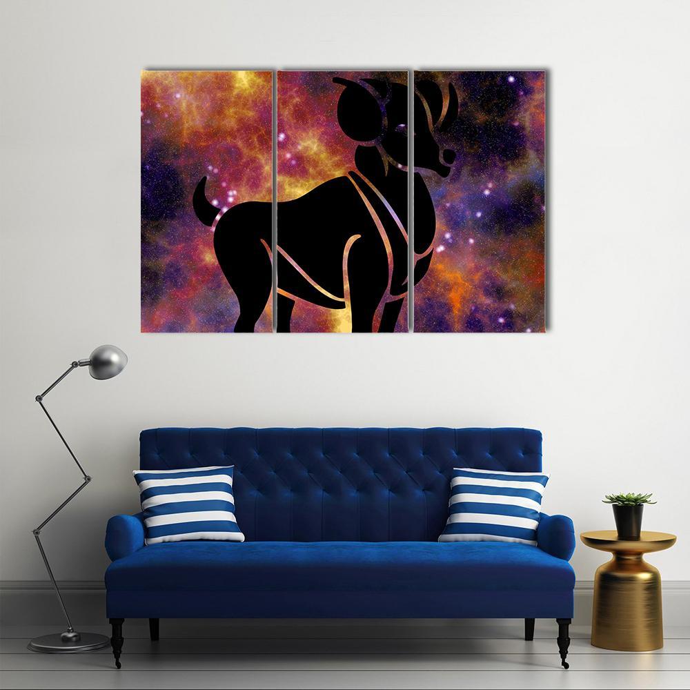 Aries Astrology Canvas Wall Art-3 Horizontal-Gallery Wrap-25" x 16"-Tiaracle