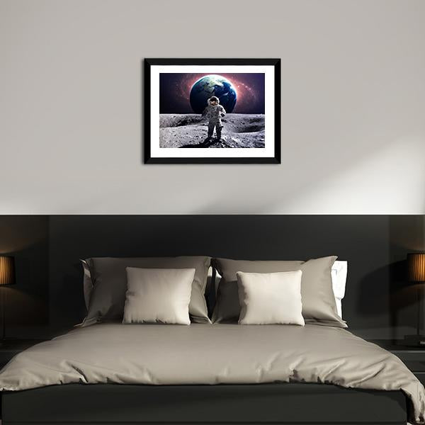 Astronaut Spacewalk Panoramic Canvas Wall Art-1 Piece-36" x 12"-Tiaracle