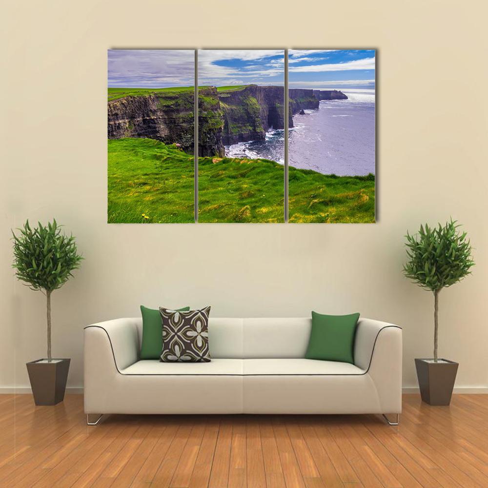 Atlantic Coast Ireland Canvas Wall Art-3 Horizontal-Gallery Wrap-37" x 24"-Tiaracle