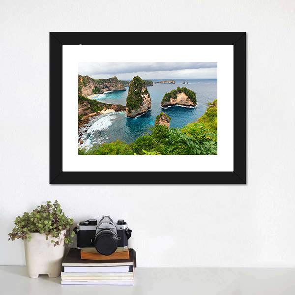 Atun Beach Indonesia Panoramic Canvas Wall Art-1 Piece-36" x 12"-Tiaracle