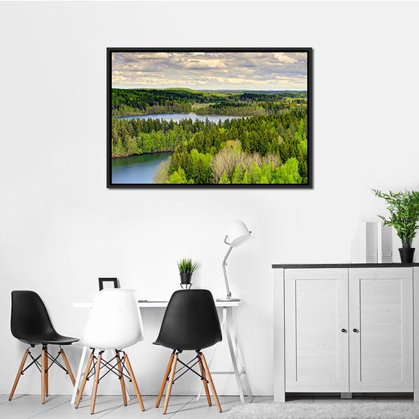 Aulanko Countryside Finland Canvas Wall Art-1 Piece-Floating Frame-24" x 16"-Tiaracle