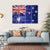 Australian Flag On A Wooden Texture Canvas Wall Art-4 Horizontal-Gallery Wrap-34" x 24"-Tiaracle