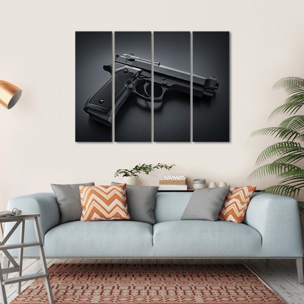 Automatic Gun Canvas Wall Art-4 Horizontal-Gallery Wrap-34" x 24"-Tiaracle